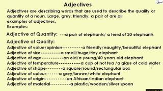 Kinds of Adjectives  (explanation)