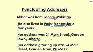 Punctuating Addresses
