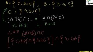 Associative Property of Intersection of Sets