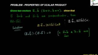 Problem-Properties of Scalar Product