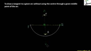 Drawing Tangent Amid The Arc without Centre