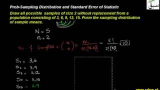 Prob-Sampling Distribution and Standard Error of Statistic