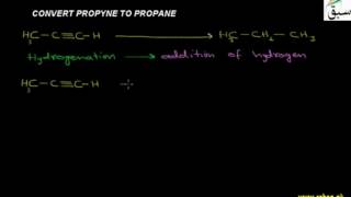 Convert Propyne to Propane