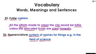 Vocabulary Words (10)- [meanings & Sentences] Part 3