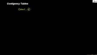 Contigency Tables