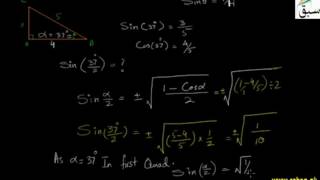 Half Angle Identities