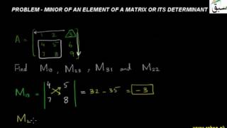 Problem-Minor of an Element of a Matrix or Its Determinant