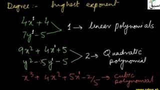 Polynomials w.r.t Degree & Coefficients