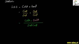 Problem 2: More on Fundamental Trigonometric Identity