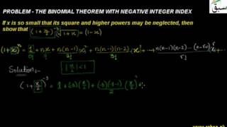 Problem-The Binomial Theorem With Negative Integer Index