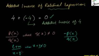 Additive & Multiplicative Inverses of Rational Expressions