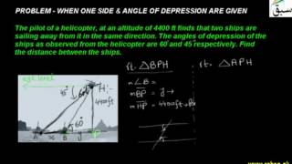 Problem2-when One Side & Angle of Depression are Given
