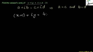 Problem 1: Equality of Complex Number