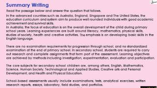 Summary of a Long Passage (reading/outlining/checking/writing)