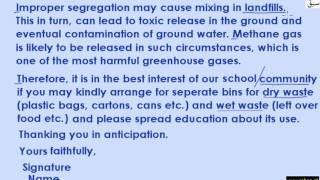 Formal Letter Sample (reading and discussion of sample)
