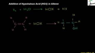 Addition of Hypohalous Acid (HOX) in Alkene