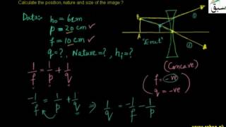 Problem 1-Image Formed by Concave Lens