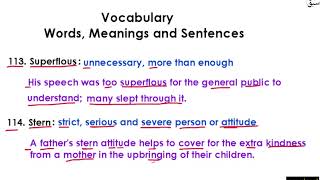 Vocabulary Words (10)- [meanings & Sentences] Part 12