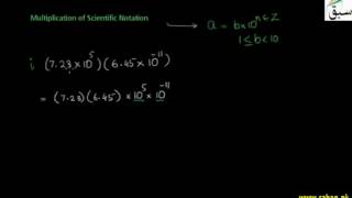 Multiplication of Numbers in Scientific Notation
