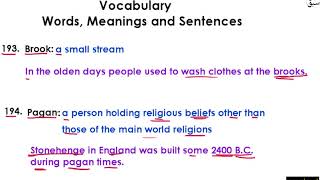 Vocabulary Words (5)- [meanings & Sentences] Part 20