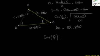 Problem-The Cosine of Half the Angle in Terms of the Sides