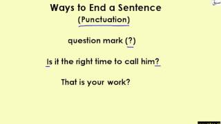 Ways to End a Sentence (full stop, comma, exclamation)