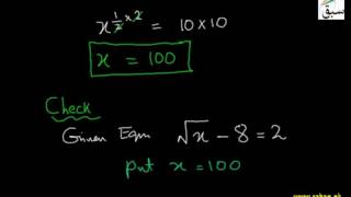 Solving Radical Equations in One Variable