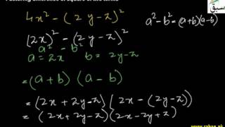 Factoring Difference of Square of Two Terms