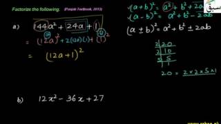 Problem 1: Factoring Square of Sum Or Difference of Two Terms