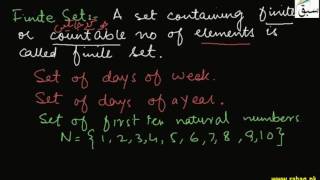 Finite & Infinite Set