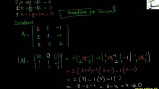 Solution of Homogeneous Linear Equations