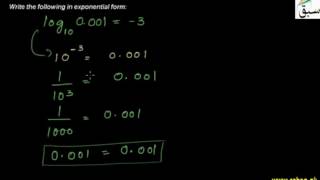 Problem 1: Converting Log to Exponential Form