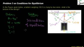 Problem 3 on Conditions for Equilibrium