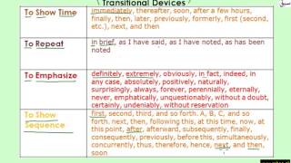 More on Transitional Devices