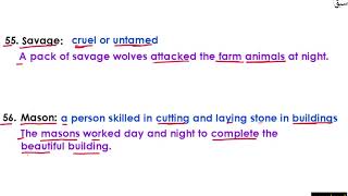 Vocabulary Words (10)- [meanings & Sentences] Part 6