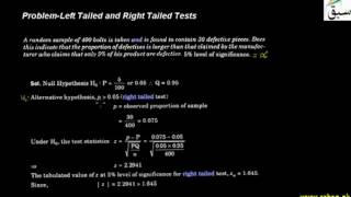 Prob-Left Tailed and Right Tailed Tests