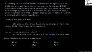 Formulation of Null and Alternative Hypothesis