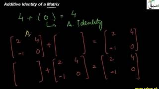 Additive Identity of a Matrix