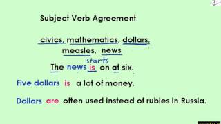 Subject-Verb Agreement Part 4 (explanation with examples)