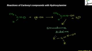 Reactions of Carbonyl compounds with Hydroxylamine