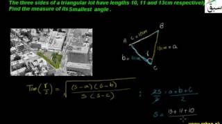 Problem-The Tangents of Half the Angle in Terms of the Sides
