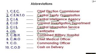 Abbreviations Part 3