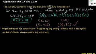 Applications of H.C.F And L.C.M