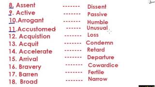 Words/Antonyms Part 1
