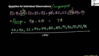 Quartiles for Individual Observations