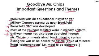 Goodbye Mr. Chips Theme: Anti-War Part 2