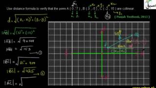 Problem 1: Showing Collinearity of Points-Distance Formula