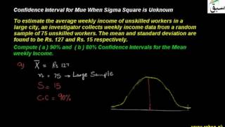 Confidence Interval estimate of a Populatin Mean for Large Samples with unknown
