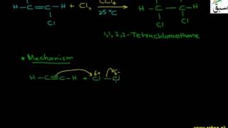 Addition of Halogens in Alkynes