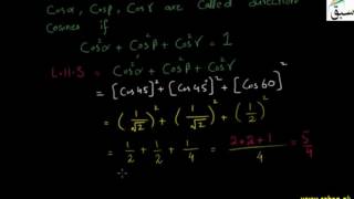 Problem-Direction Angles and Direction Cosines of Vector